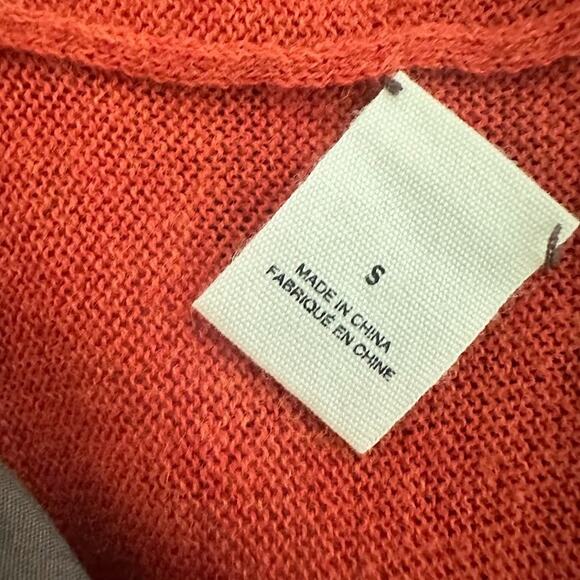 Anthropologie Guinevere Cardigan Sweater Small Burnt Orange Cashmere Boho Earthy - Picture 8 of 11